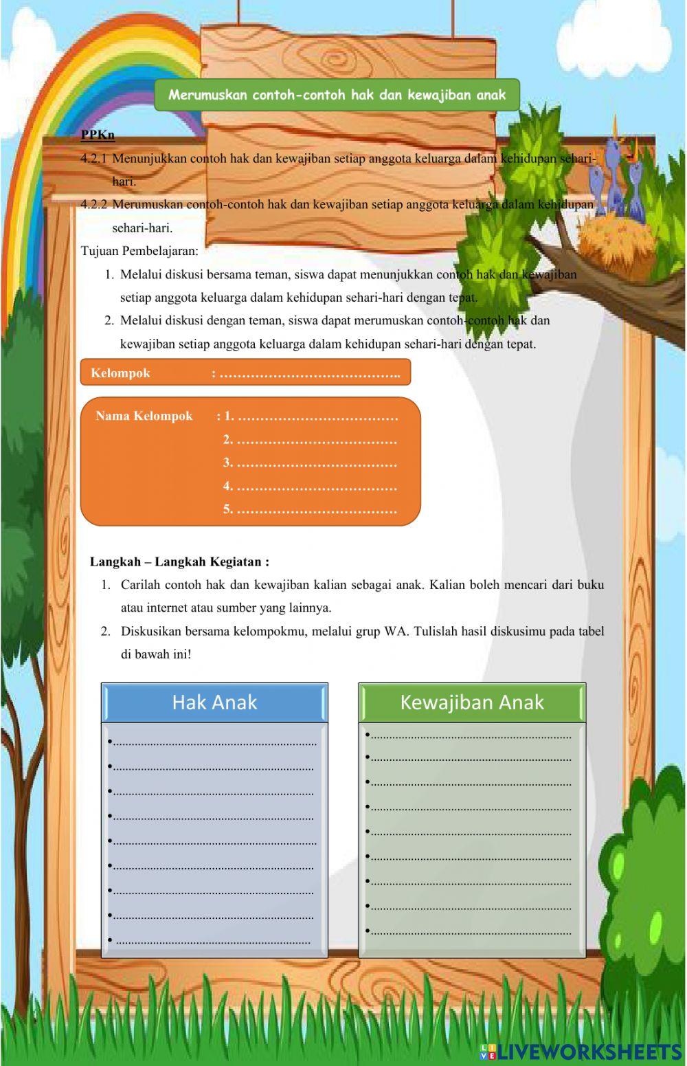 LKPD kelas 5 tema 4 sub tema 1