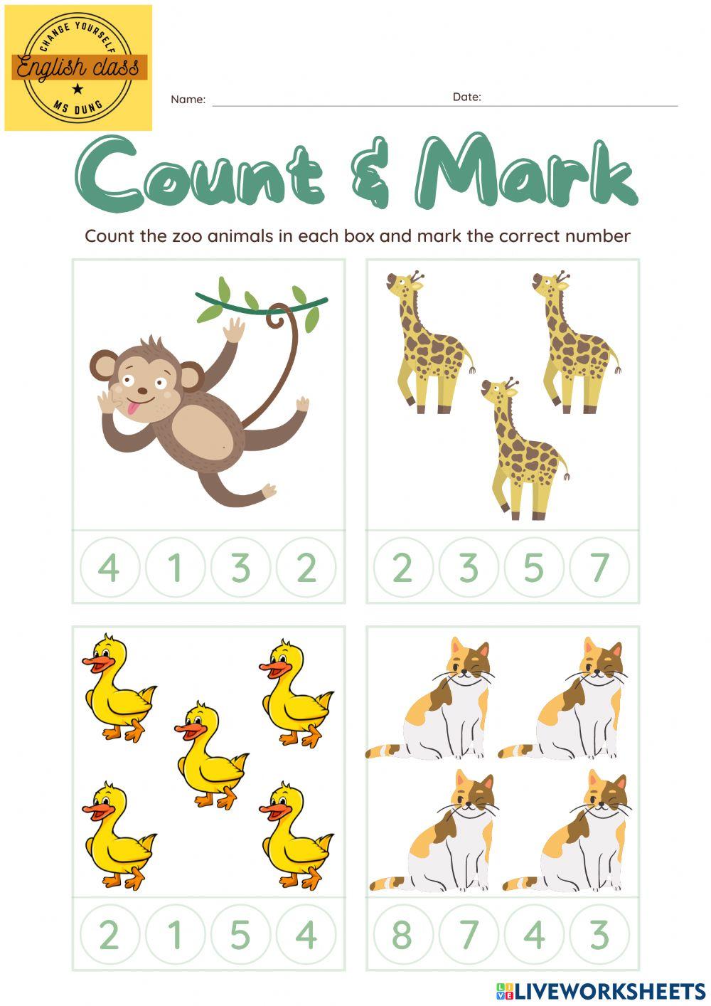 Number Grade 1 interactive worksheet | Live Worksheets