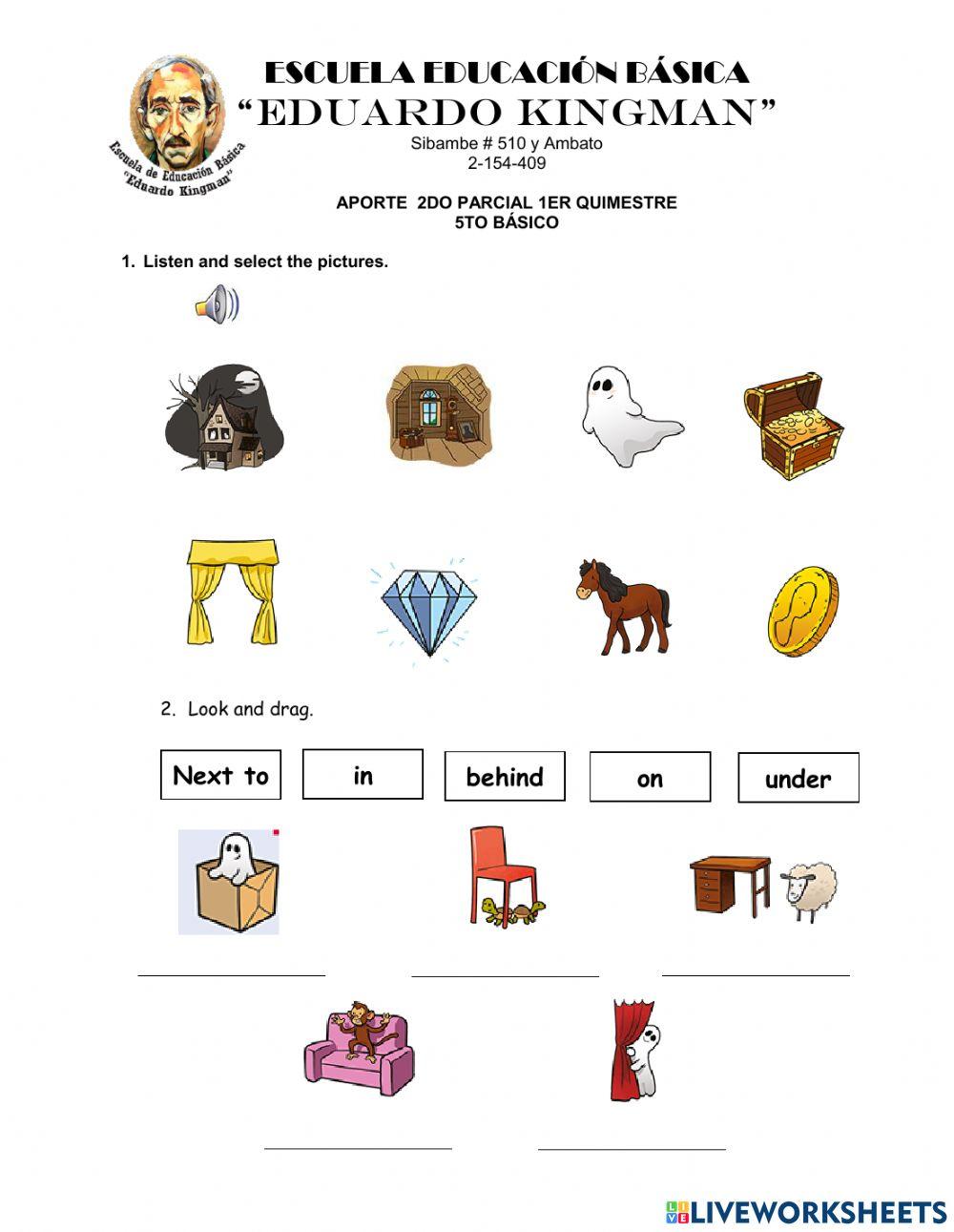 Examen quimestral 5to