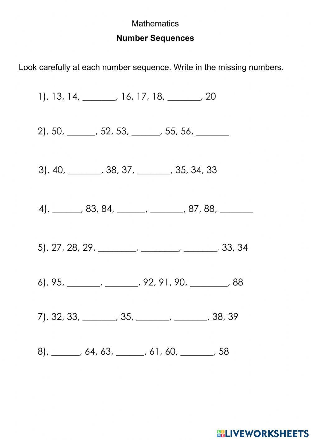 Standard 2- Grade 3- Number Sentences