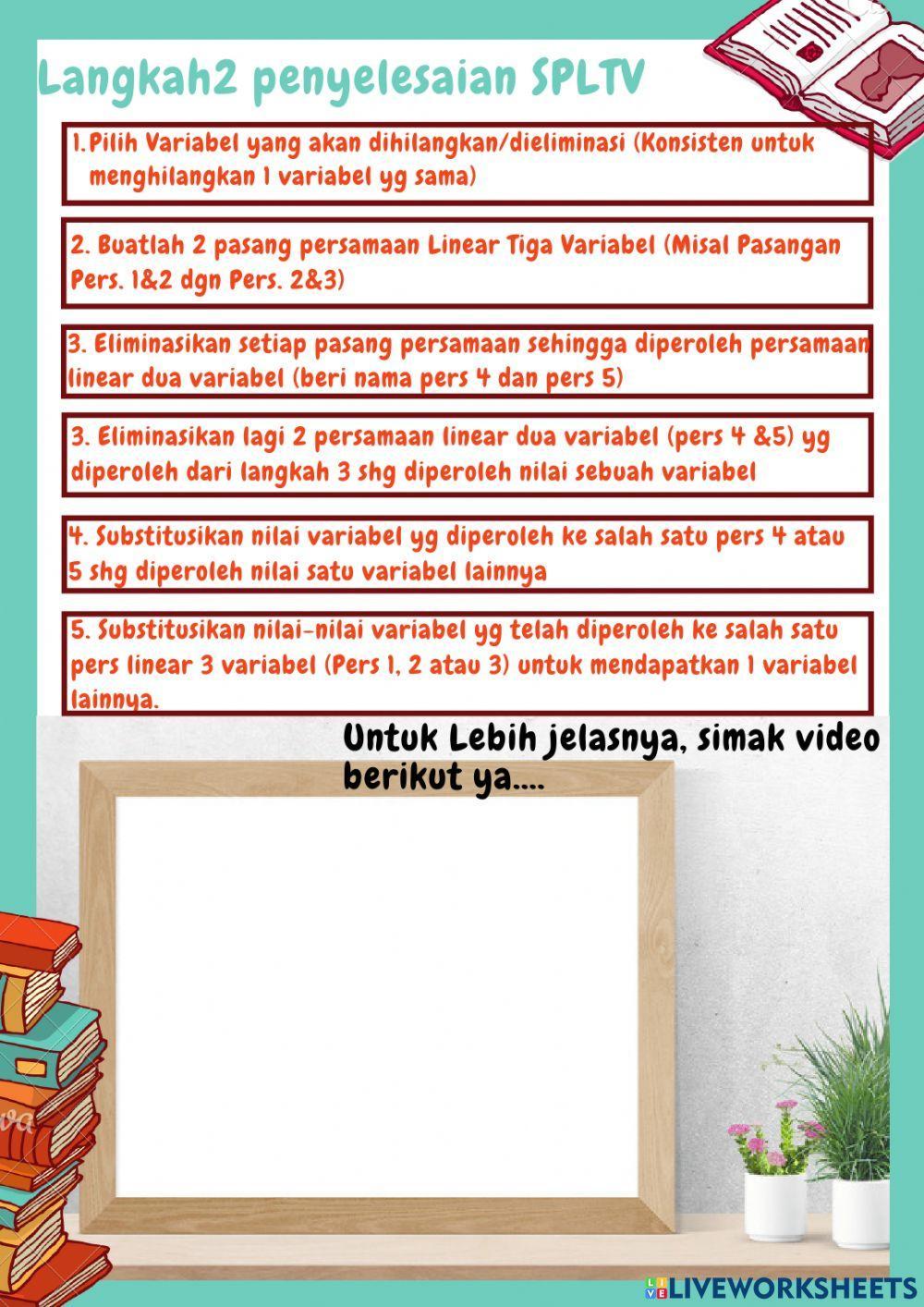 Modul+LKPD Penyelesaian SPLTV (eliminasi substitusi)