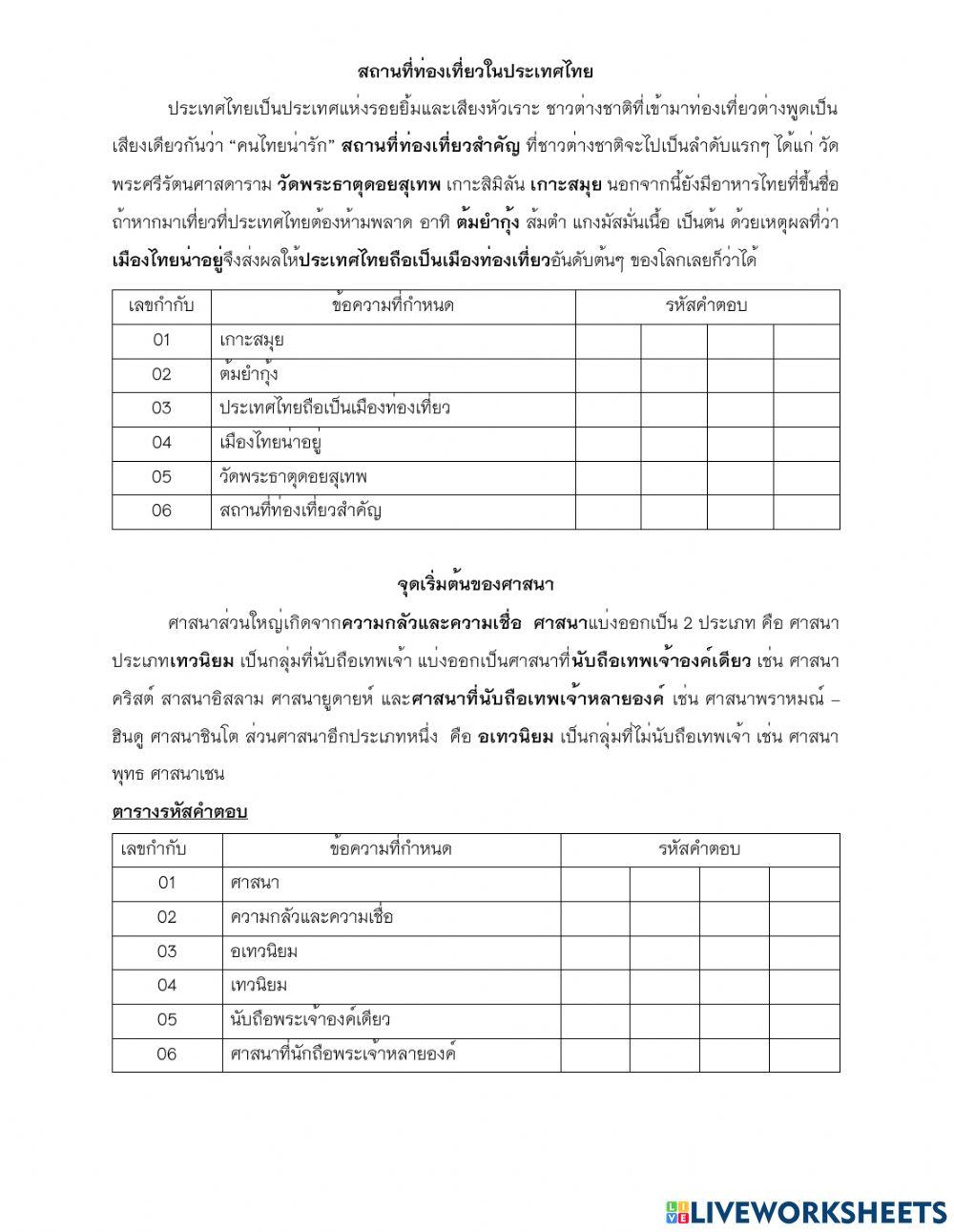 Gat หน่วยการเรียนรู้ที่ 6