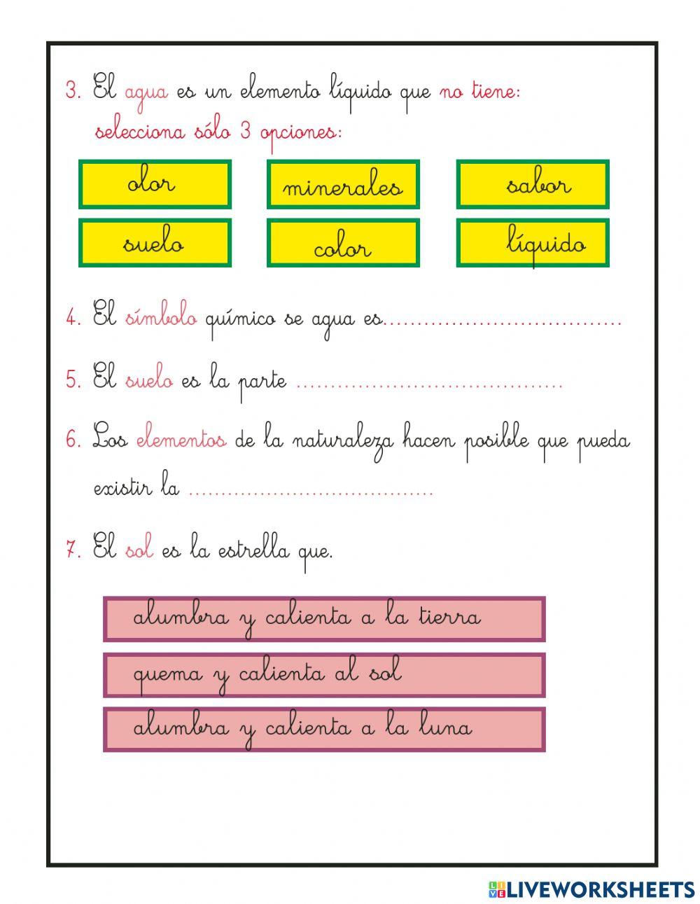 Elementos de la naturaleza