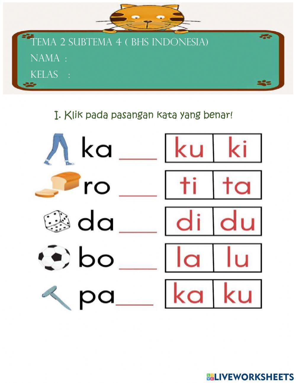 Latihan tema 2 subtema 4