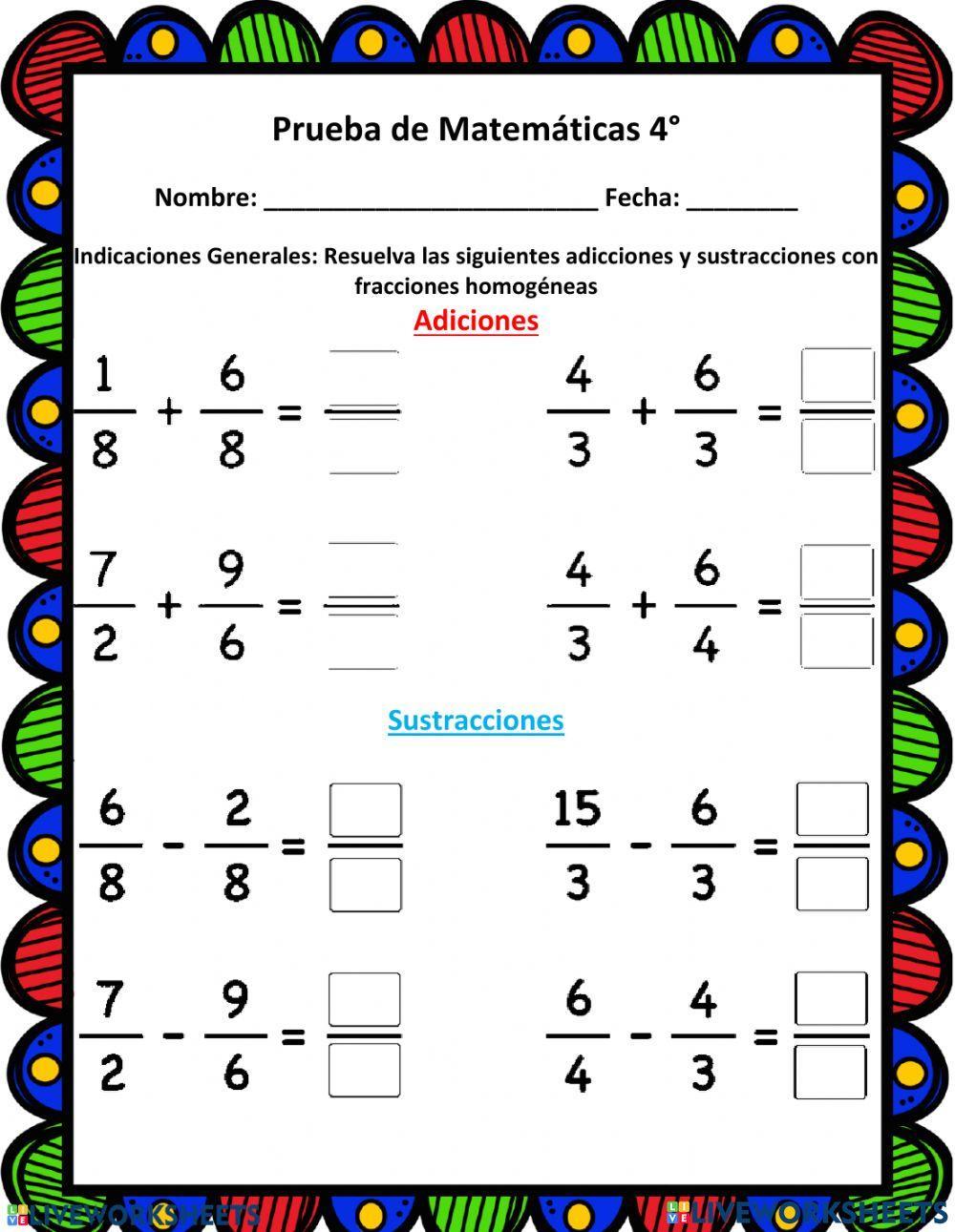 Fracciones homogéneas y heterogéneas