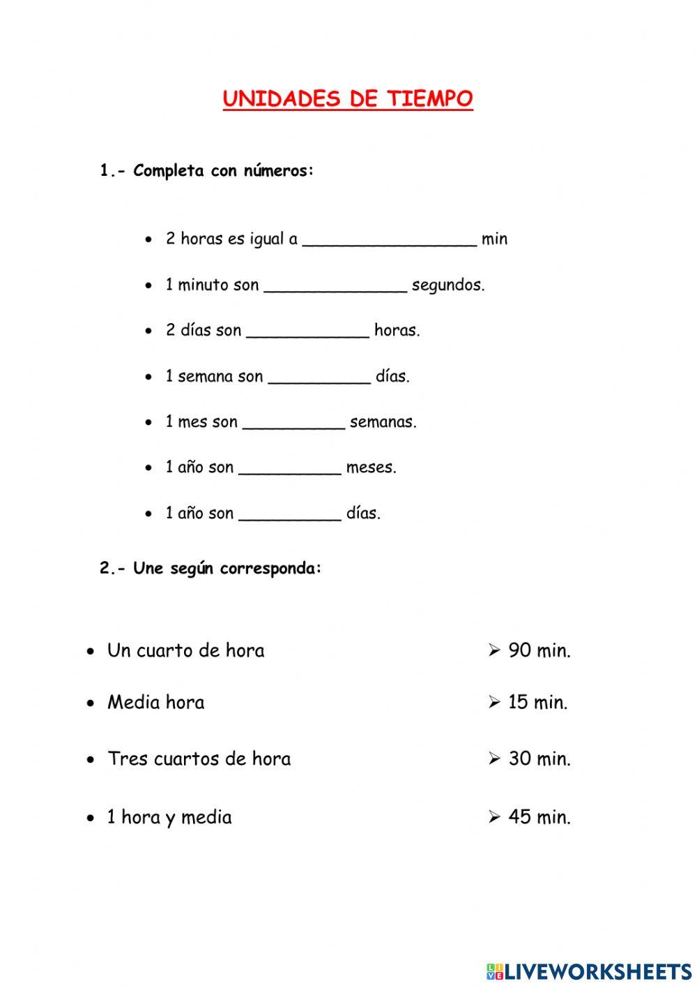 Unidades de medida de tiempo