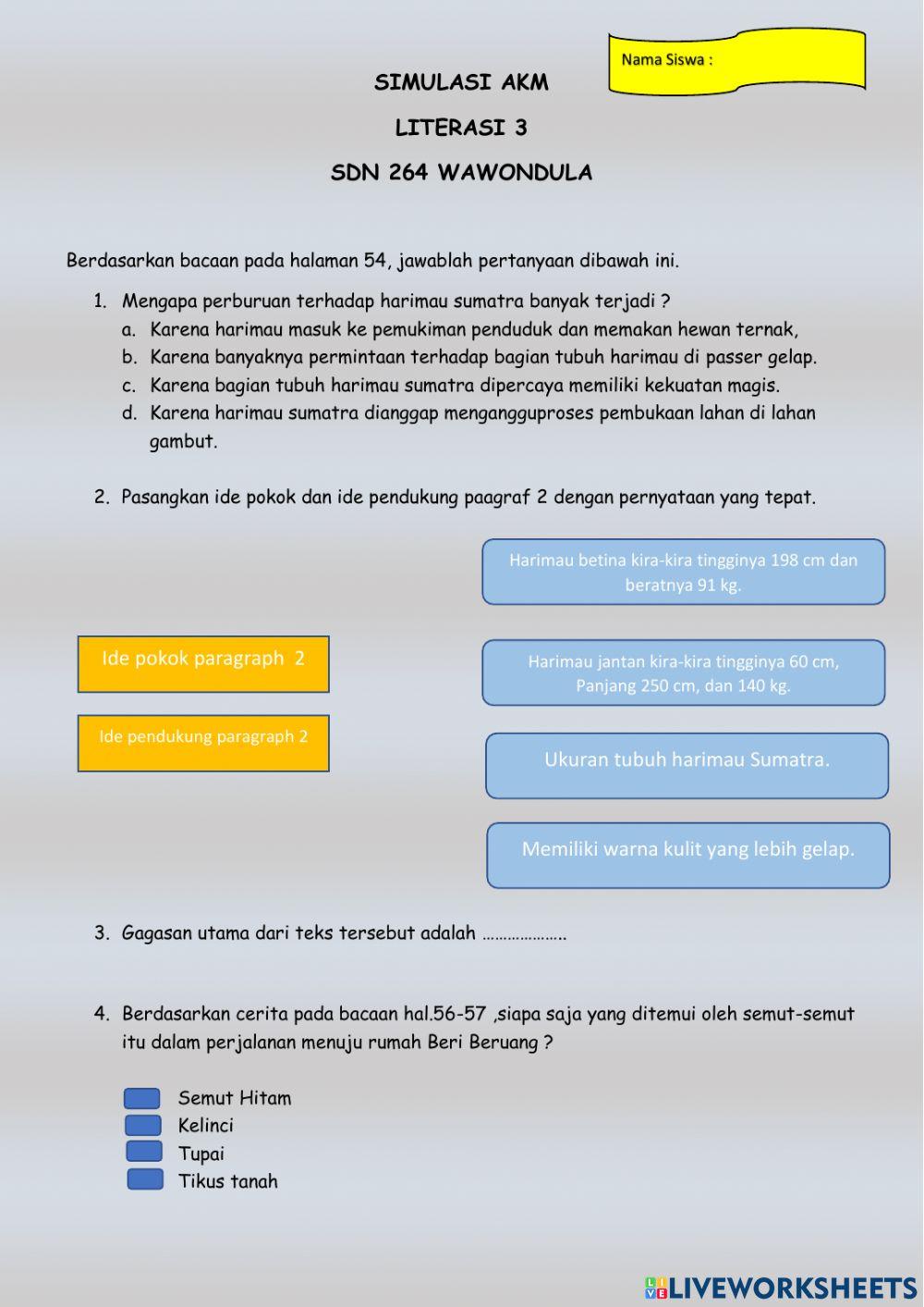 Simulasi AKM Literasi 3