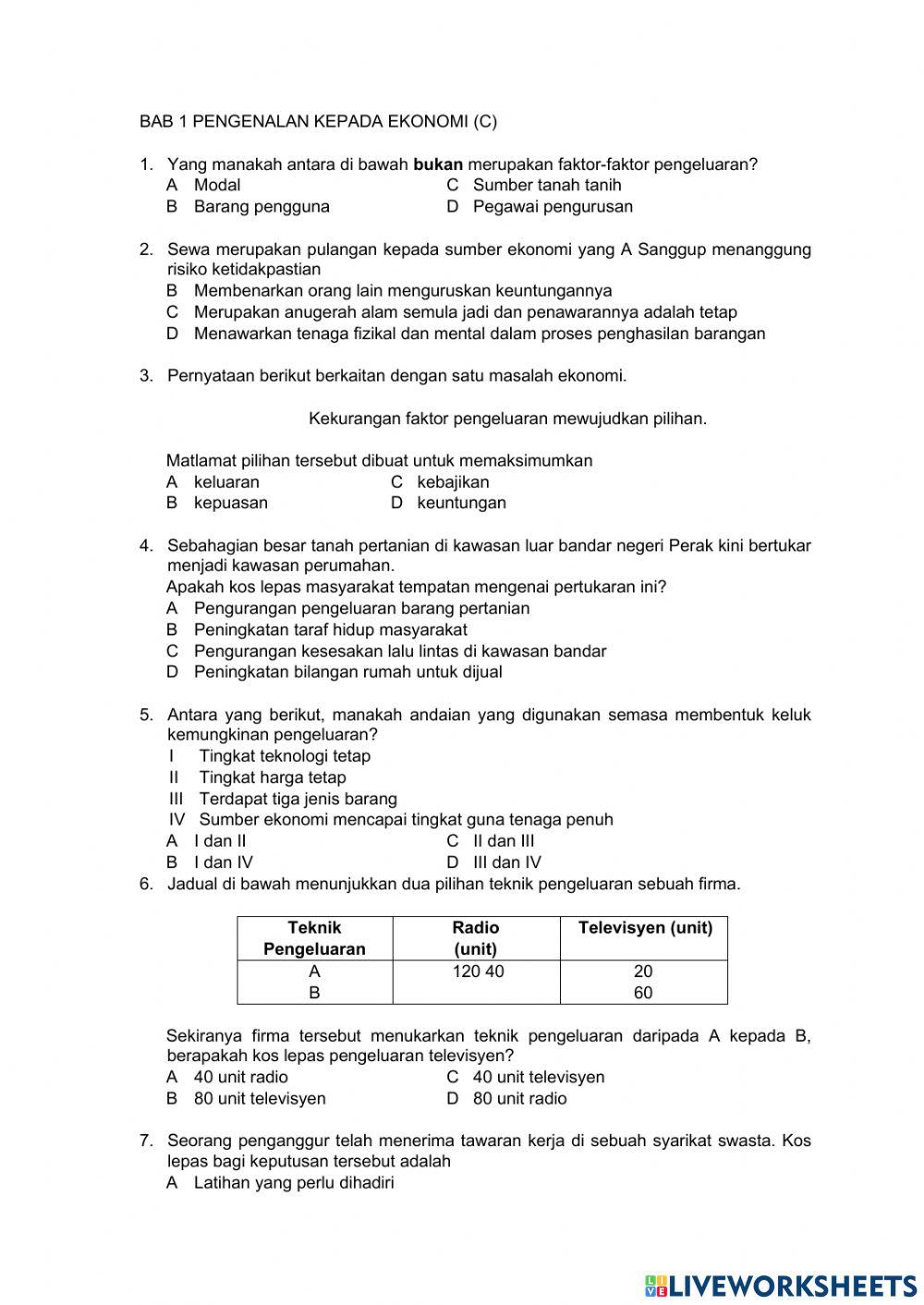 Bab 1 pengenalan kepada ekonomi (C)