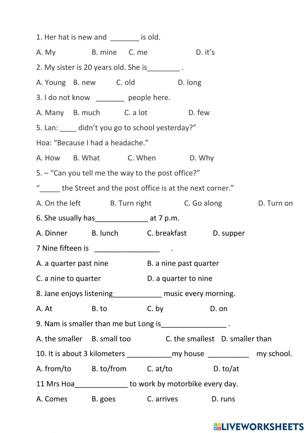 ASMO practice Free Interactive Worksheets 1397270