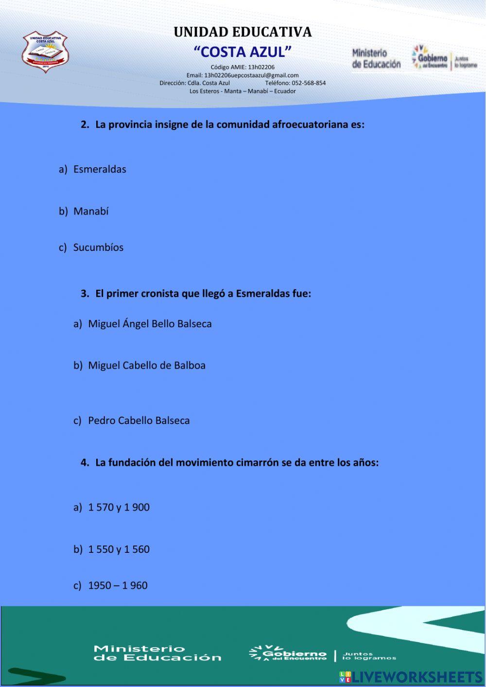 Proyecto examen de historia