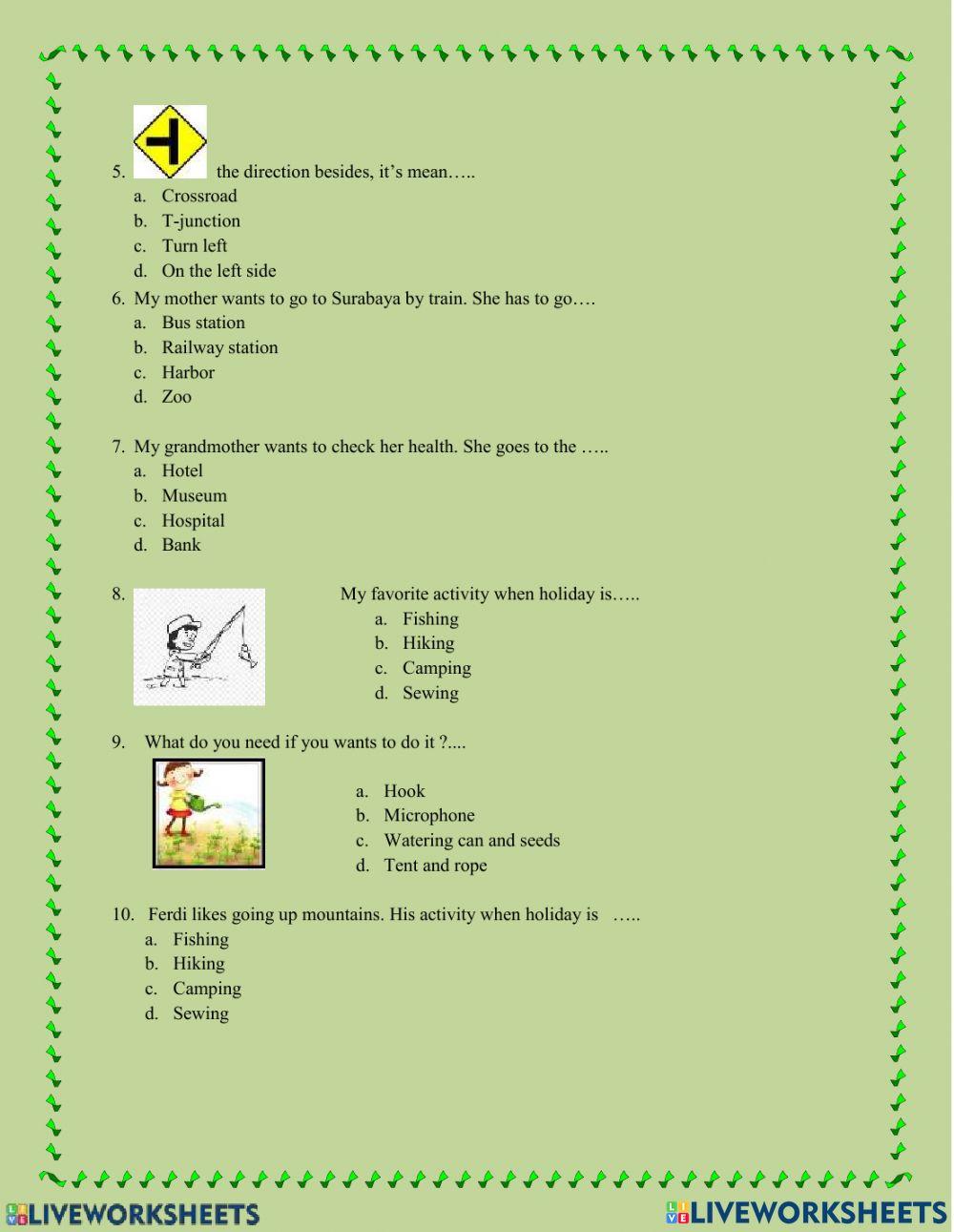 Direction & my holiday