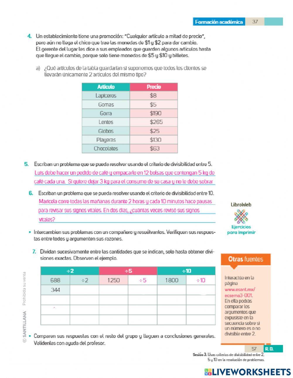 Criterios de divisibilidad entre 2, 5 y 10