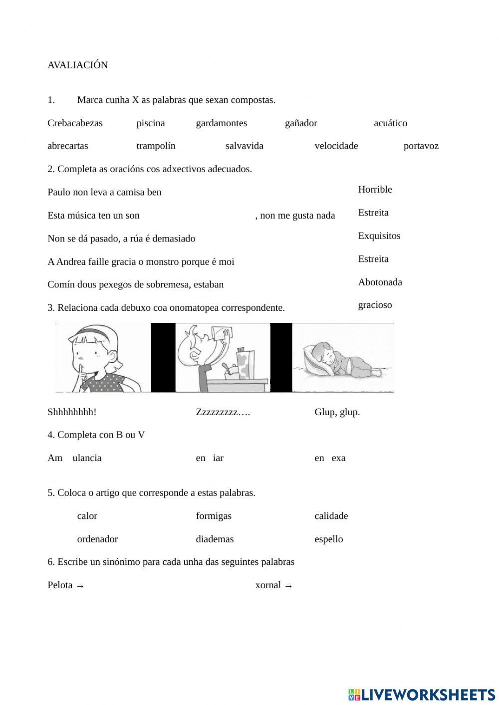 Avaliación Lingua galega