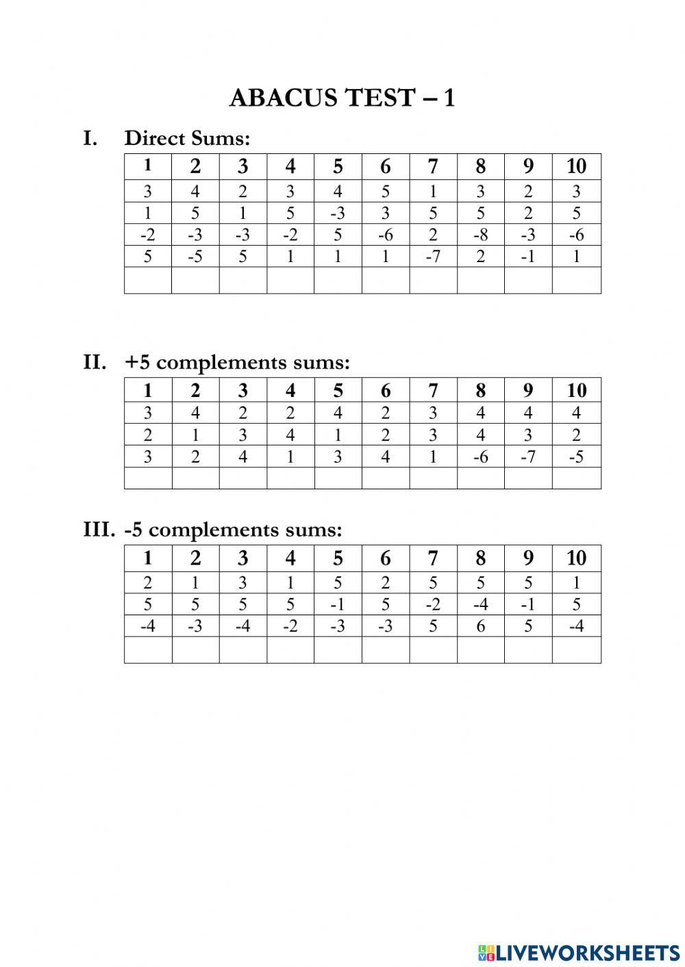 Abacus level1