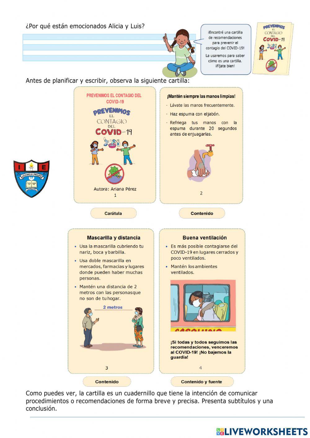 Planificamos la cartilla de recomendaciones para promover hábitos que contribuyan a conservar la salud