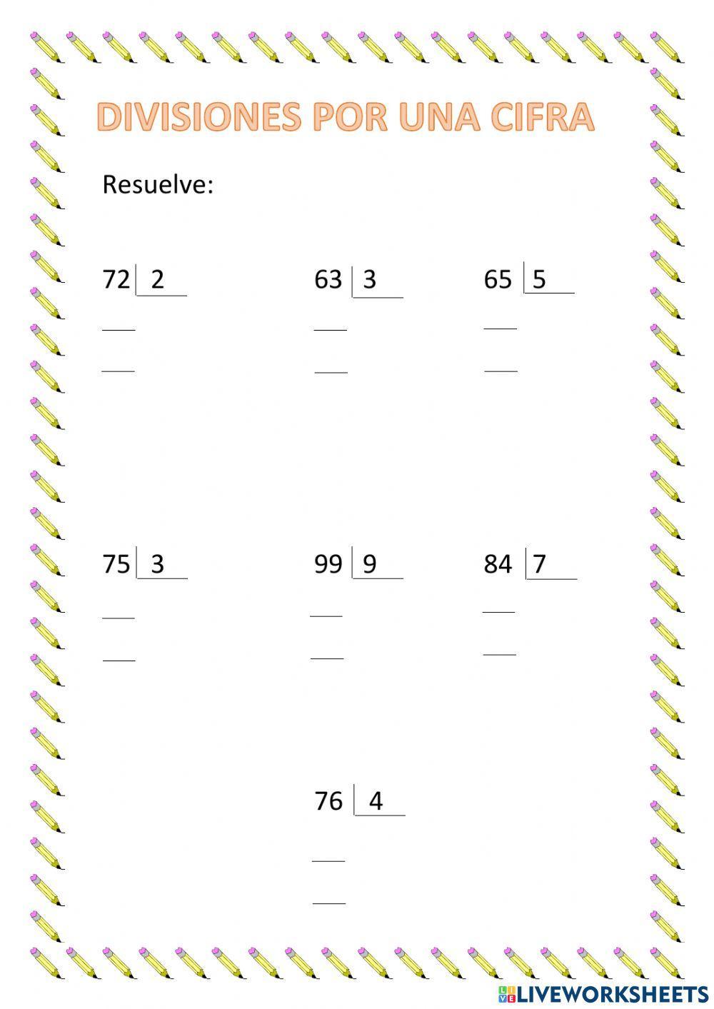 División por una cifra