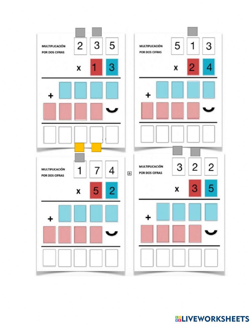 Multiplicaciones con dos cifras