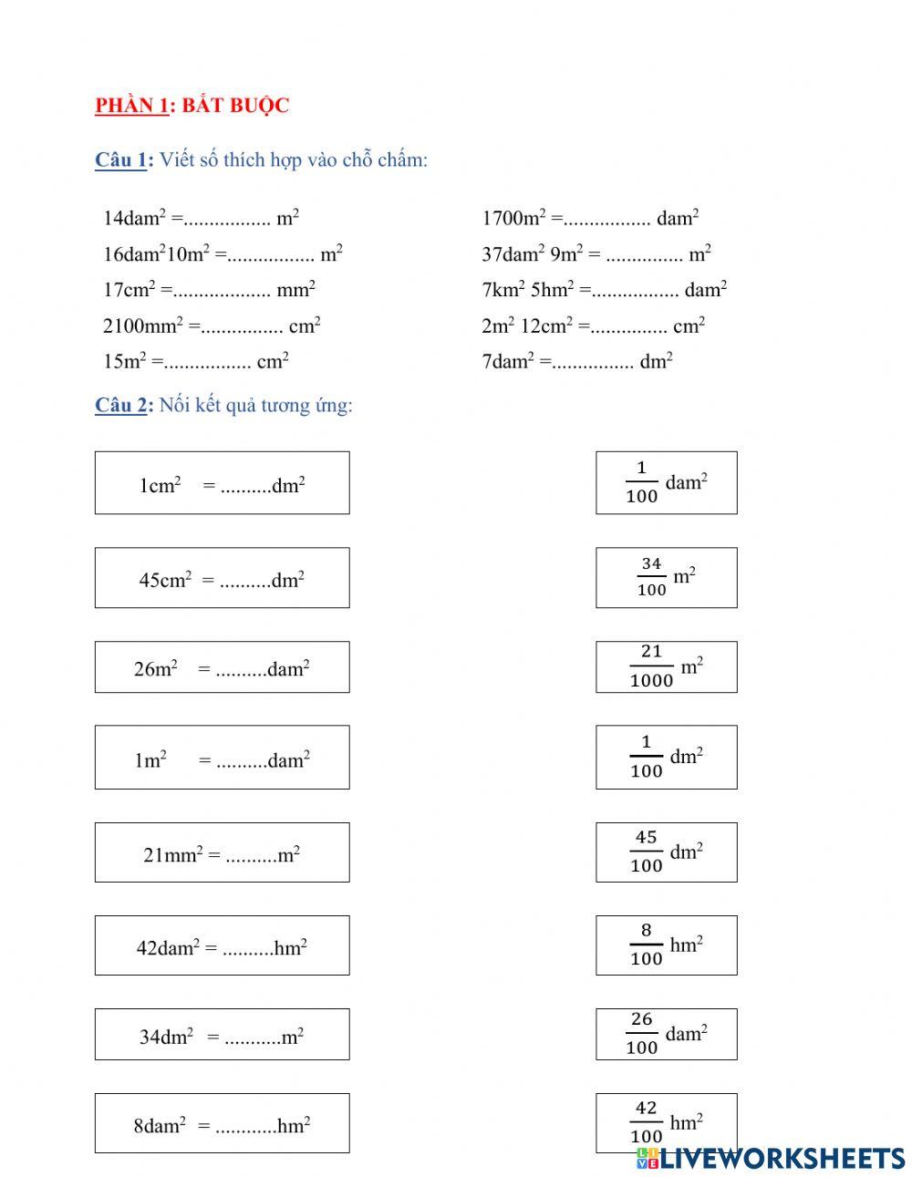 PBT Toán - Tuần 5 - K5