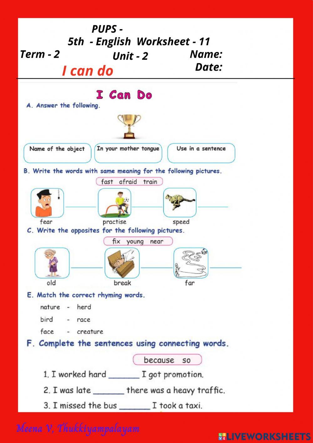 English term 2 I can do