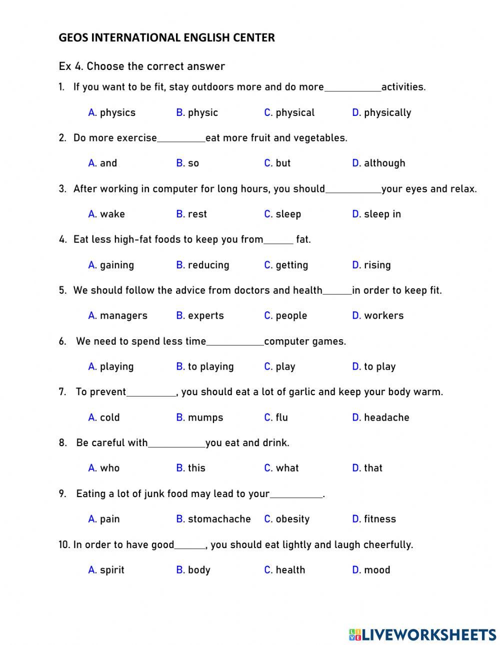 Mini test unit 2- Grade 7