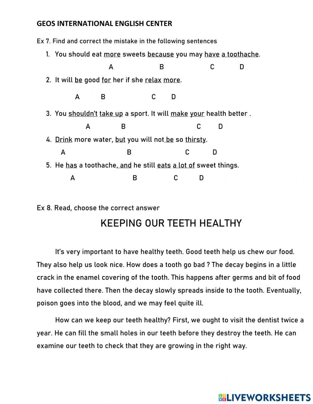 Mini test unit 2- Grade 7