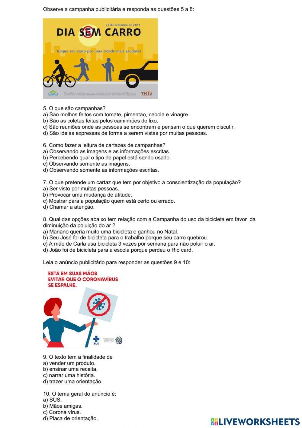 Atividade de português