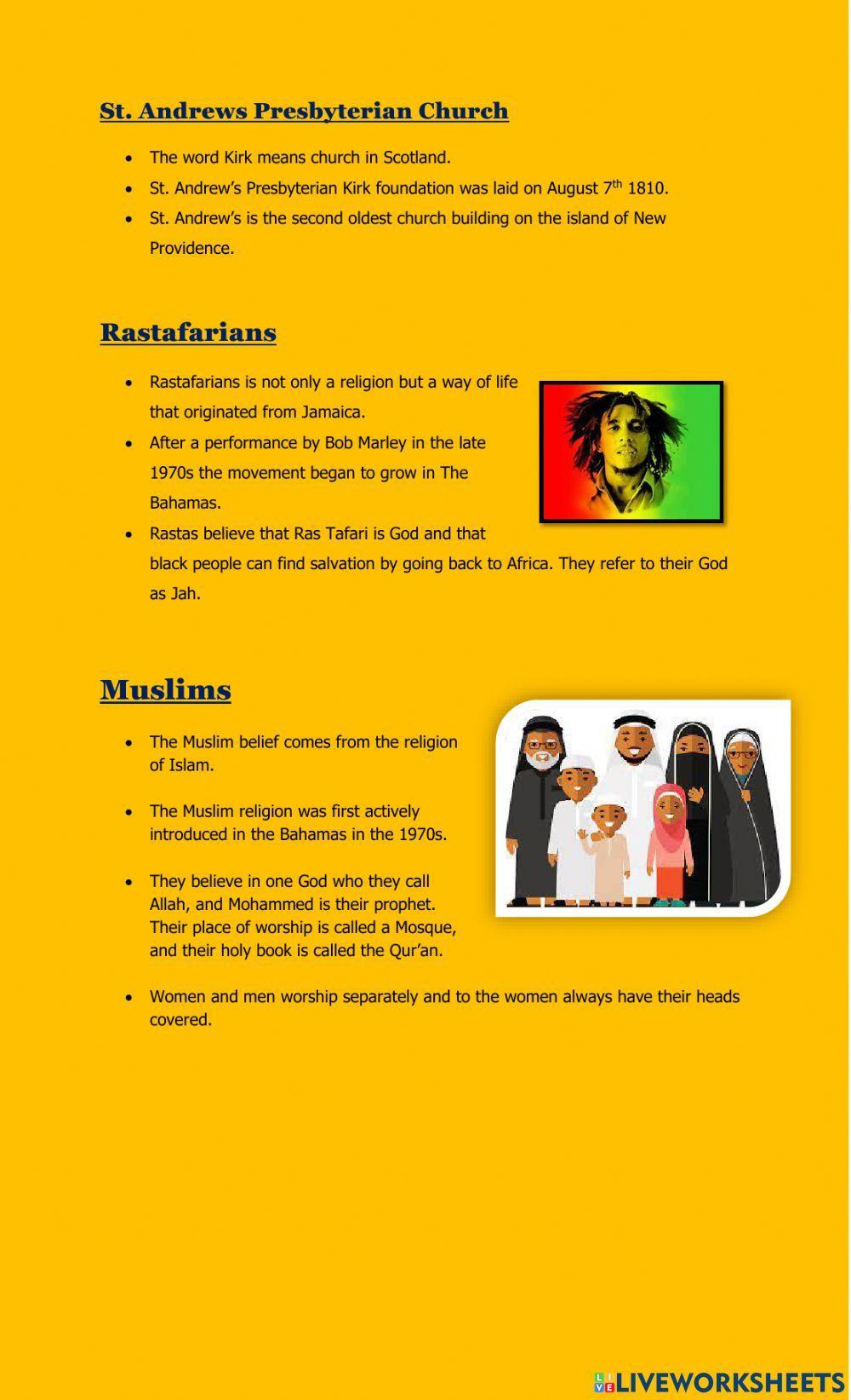 Establishment of Religions