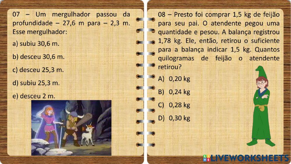 Frações e decimais