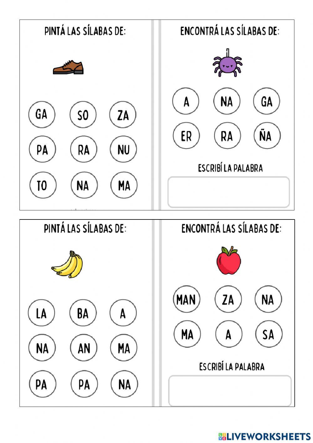 Formo palabras con sílabas