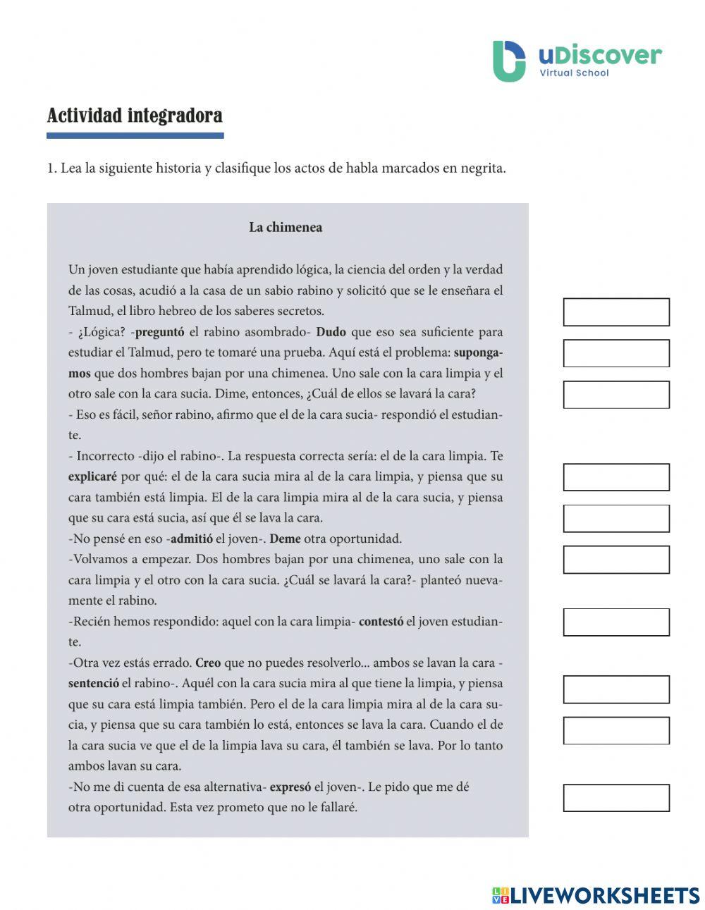 Clasificación actos de habla