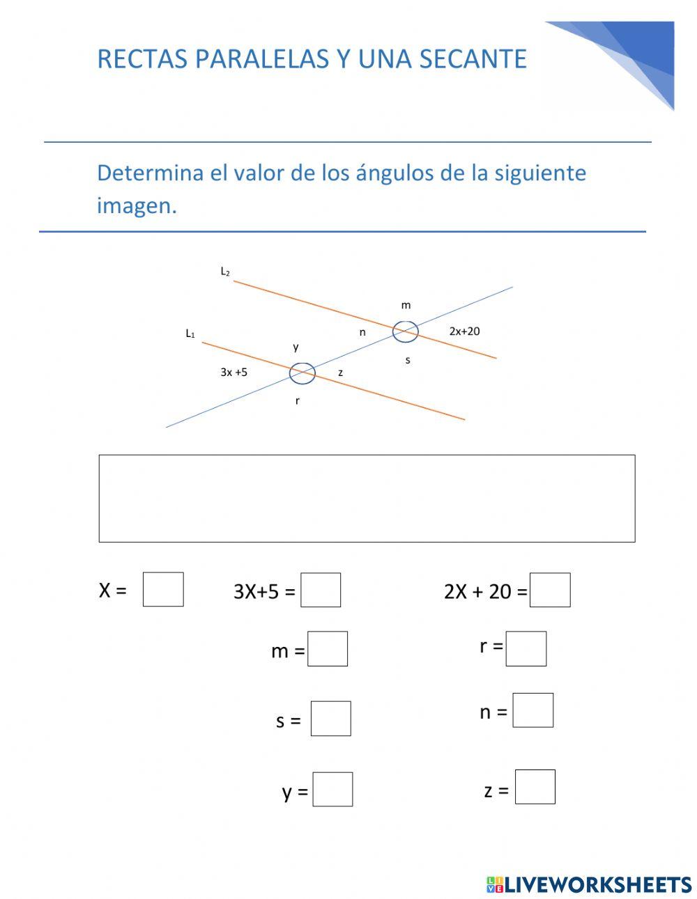 Rectas paralelas y recta secante