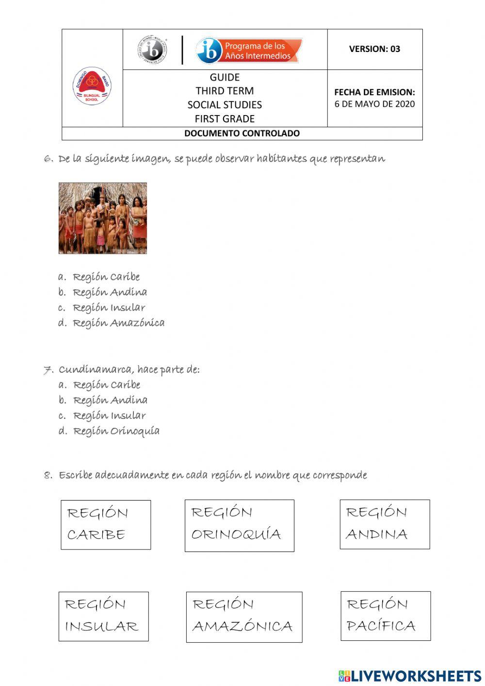 Regiones de colombia