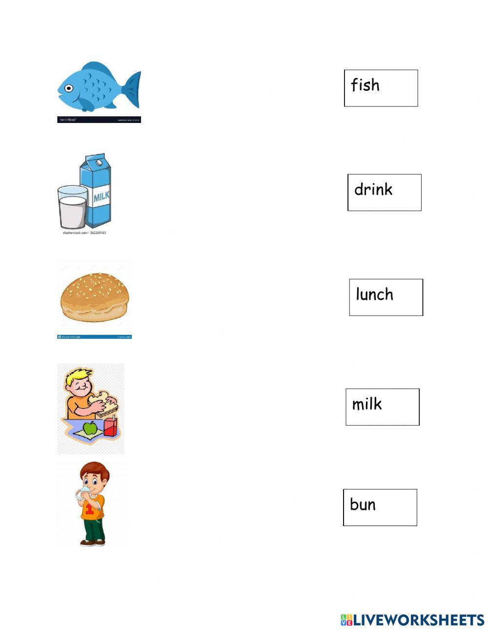 Match the pictures to the words