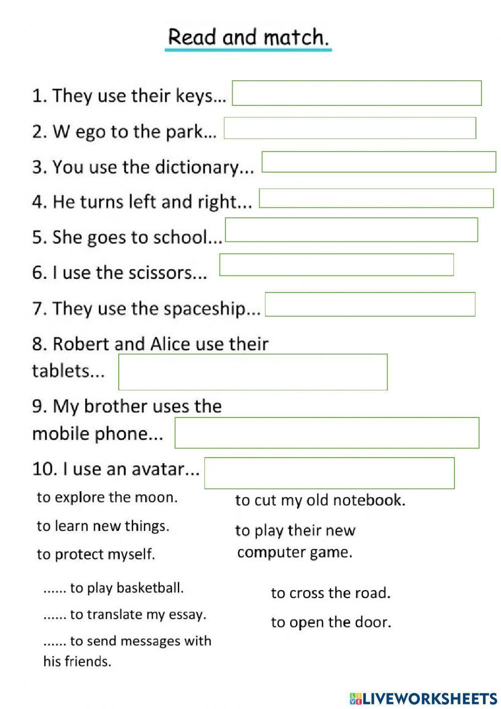 Infinitive for purposes