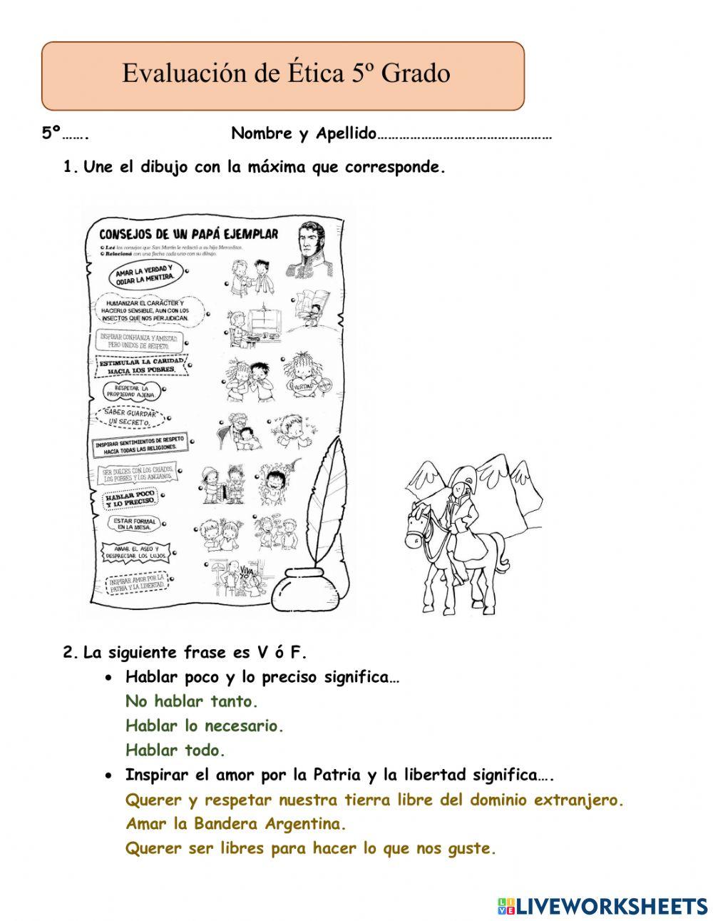 Evaluación de Ética
