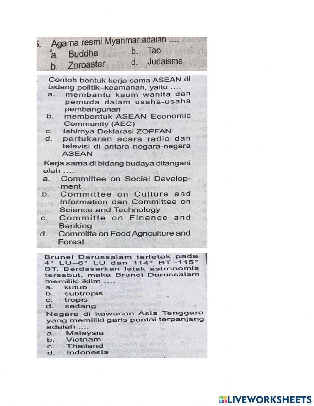 Latihan soal persiapan pts