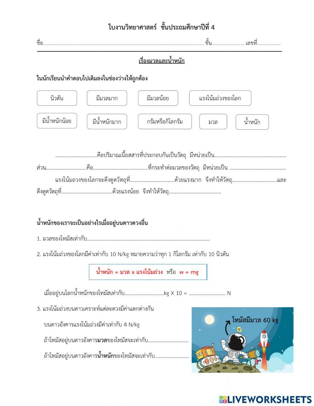 แรงและพลังงาน