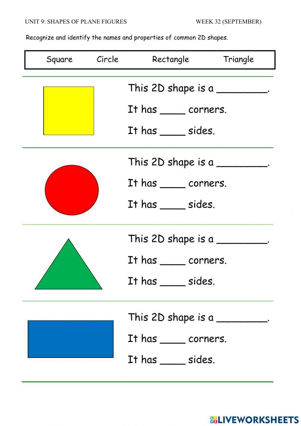 Identify plane figures worksheet
