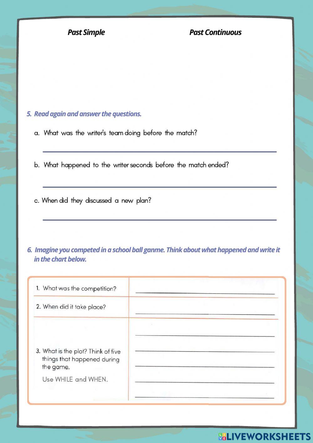 Past Continuous & Simple Past