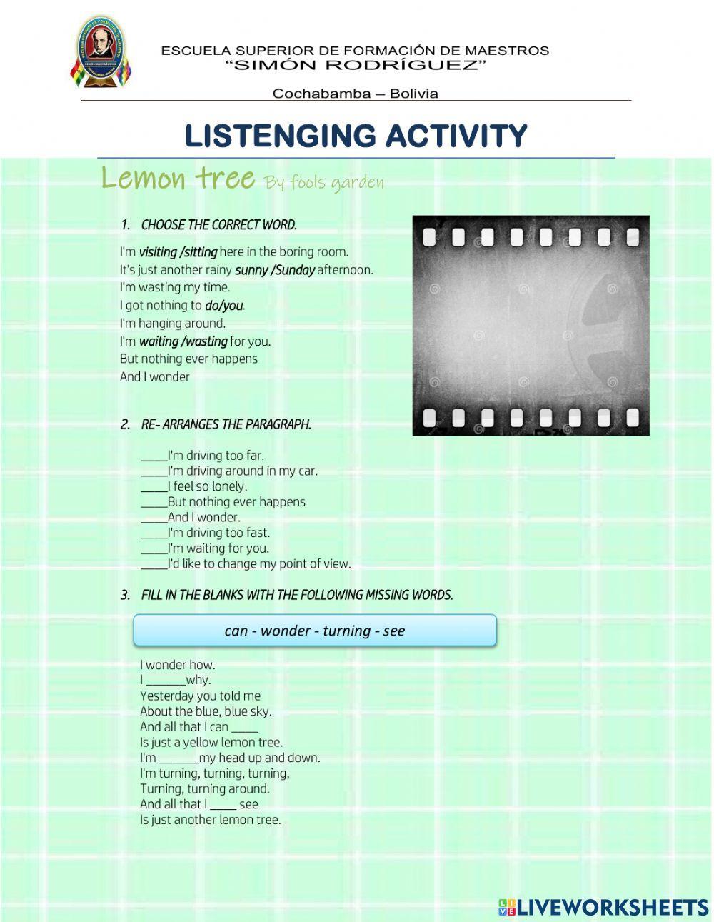 Listening activity