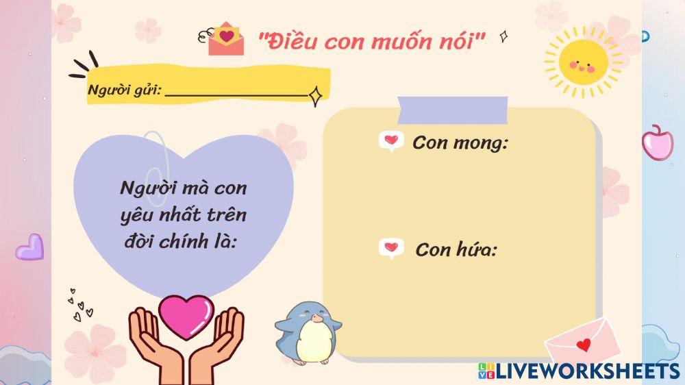 Điều con muốn nói - lớp 2