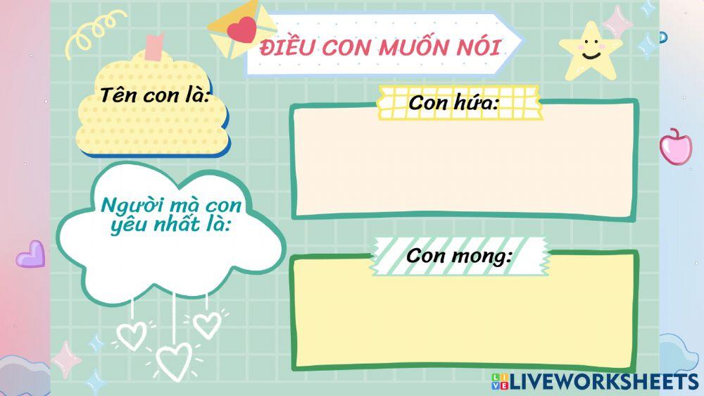 Điều con muốn nói - lớp 2