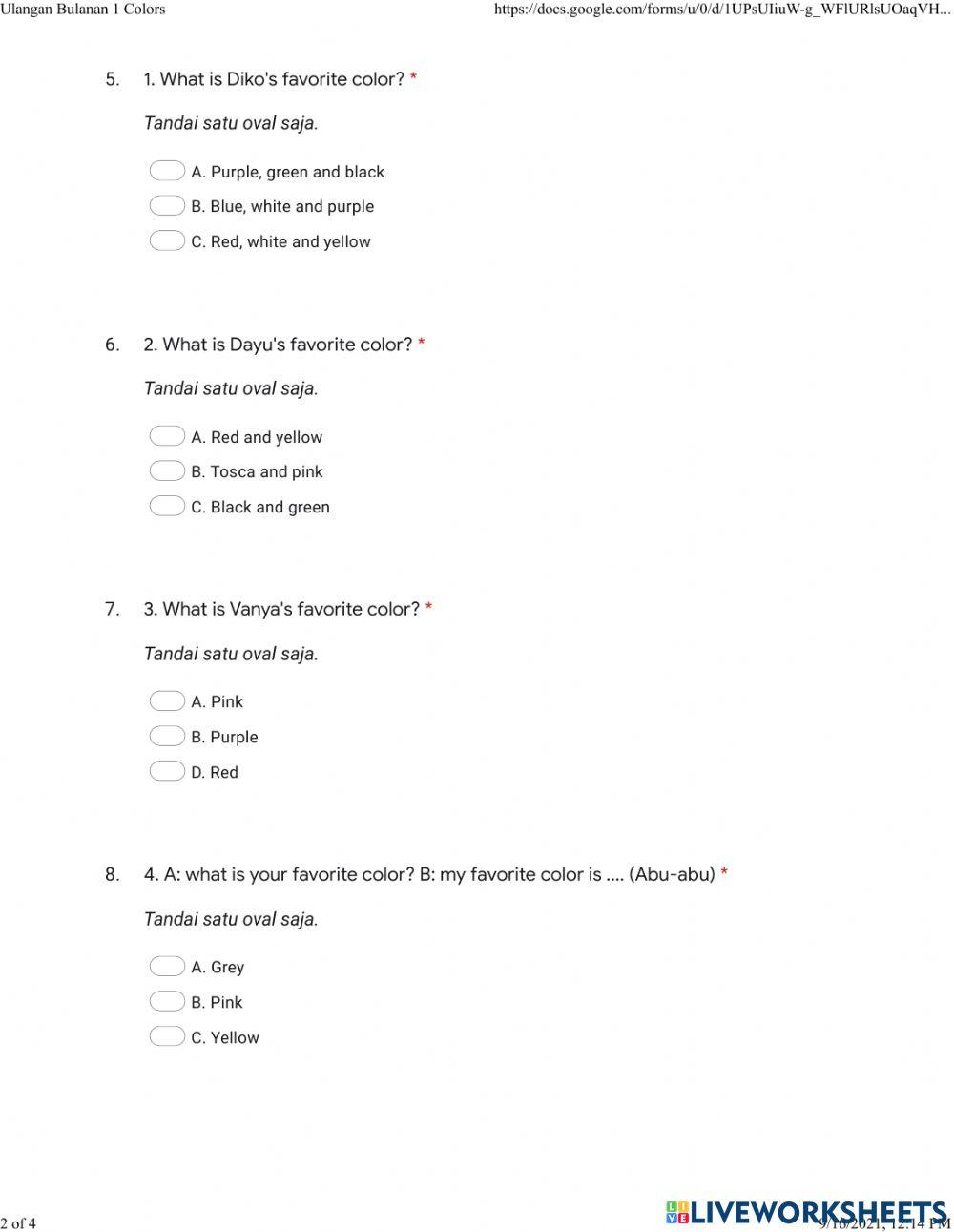 Ulangan bulan colours