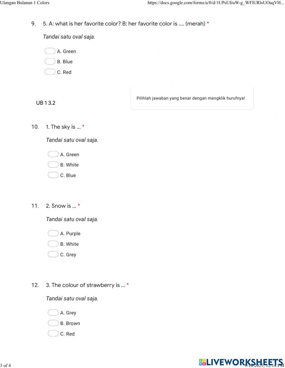 Ulangan bulan colours
