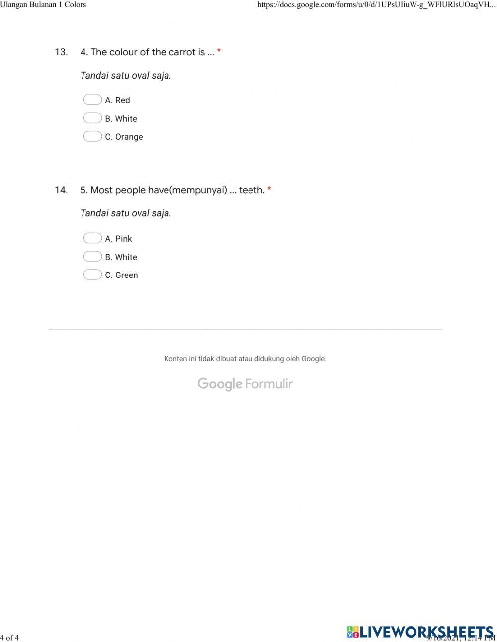 Ulangan bulan colours