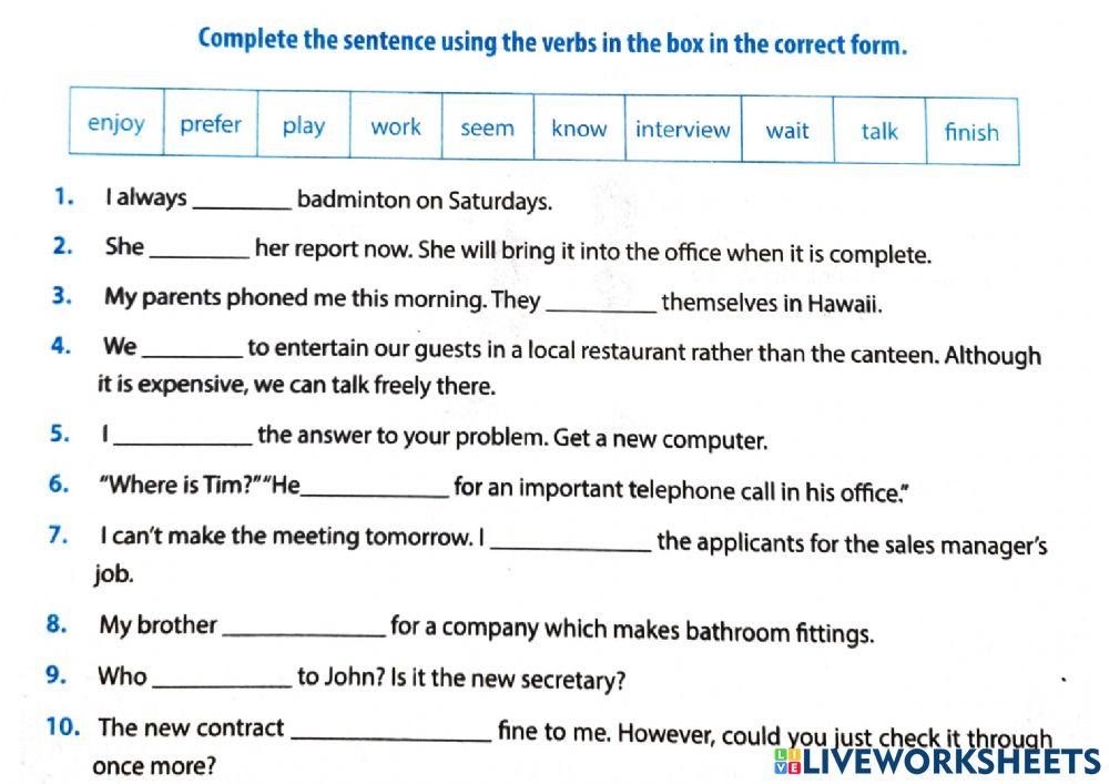 Unit 1: family life - Grammar 2