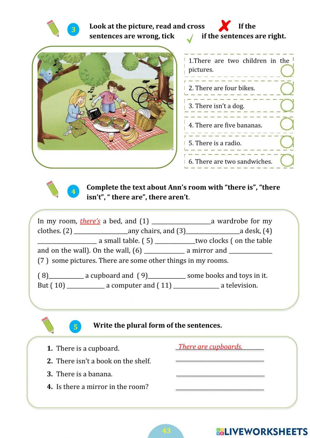 There is there are(p41-43)