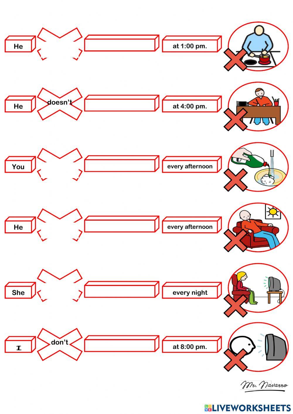 Simple Present - Negative Form 2 (Crazy Pirates)