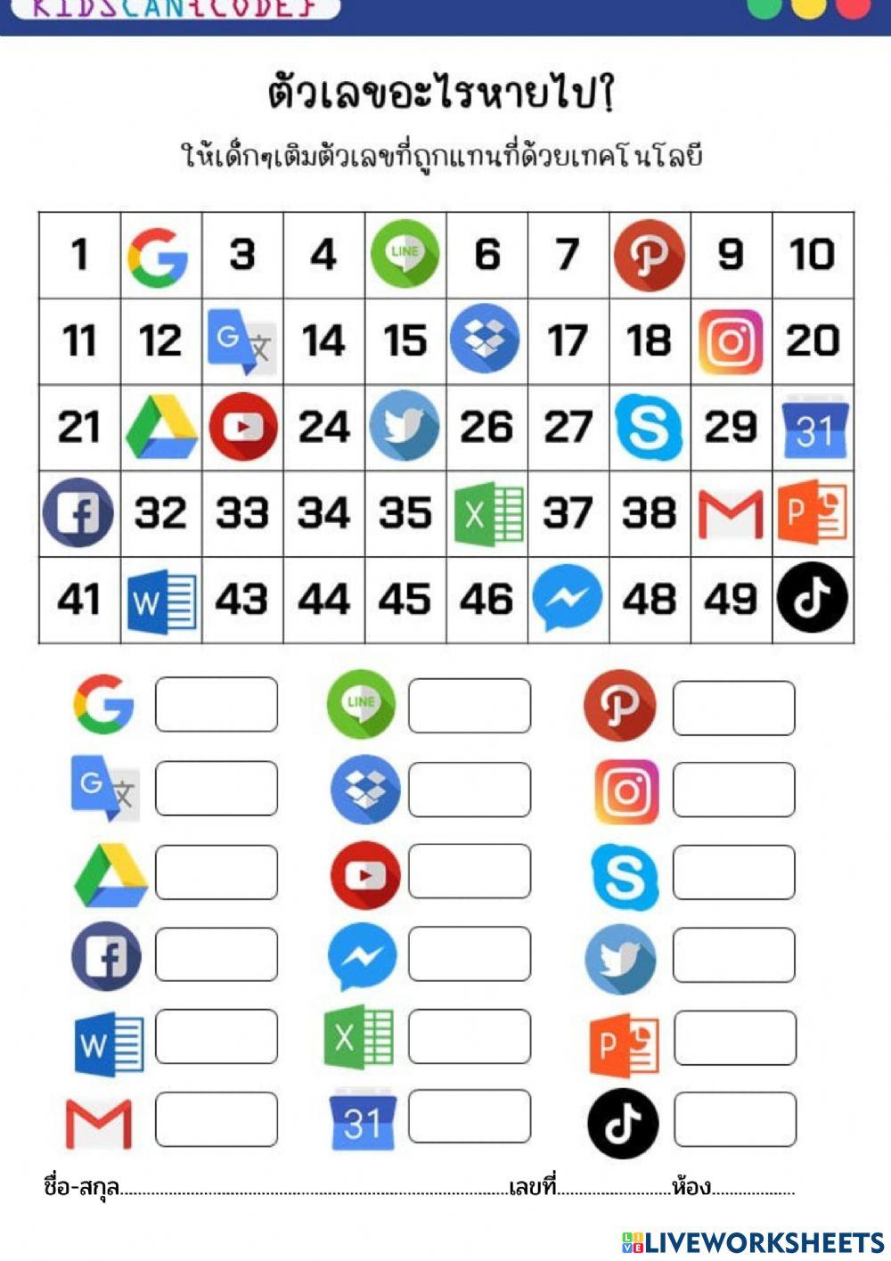 เติมตัวเลขที่ถูกแทนที่ด้วยเทคโนโลยี