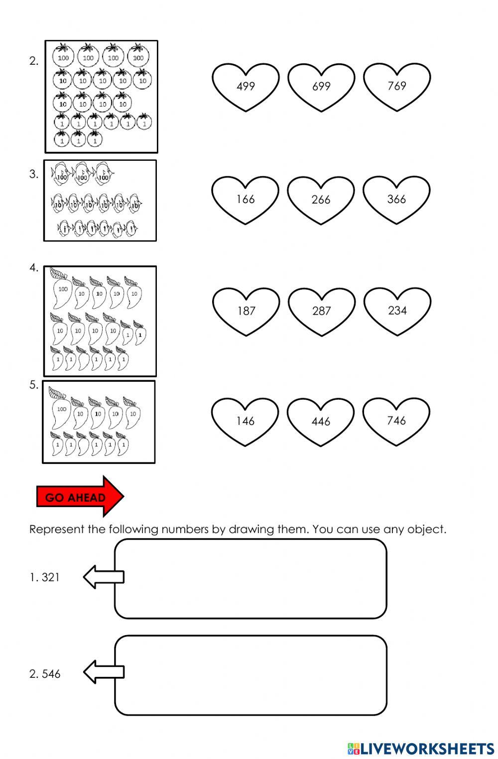 Visualizing and representing numbers